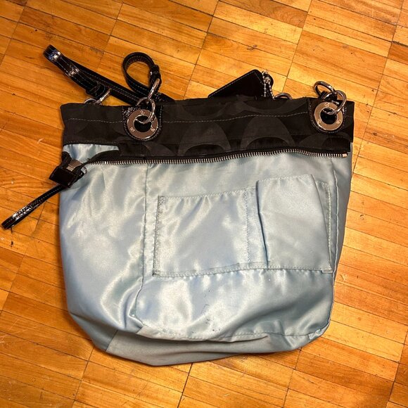 COACH BLACK "C" ALLOVER LOGO SHOULDER BAG MODEL- D1249-20884M - Picture 9 of 10